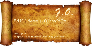 Földessy Olivér névjegykártya