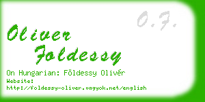 oliver foldessy business card